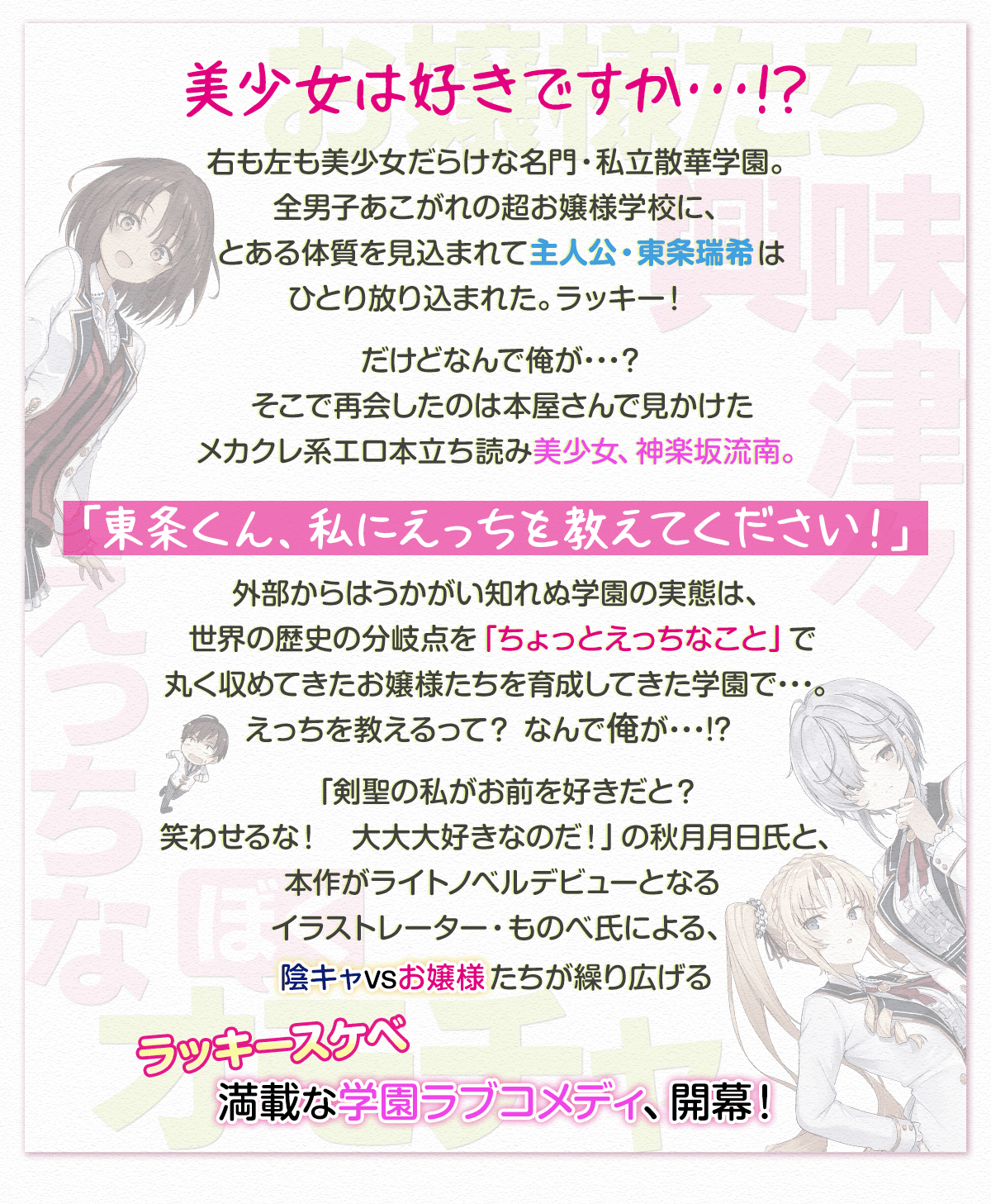 『クラスのお嬢様たちはえっちなオモチャに興味津々です』あらすじ